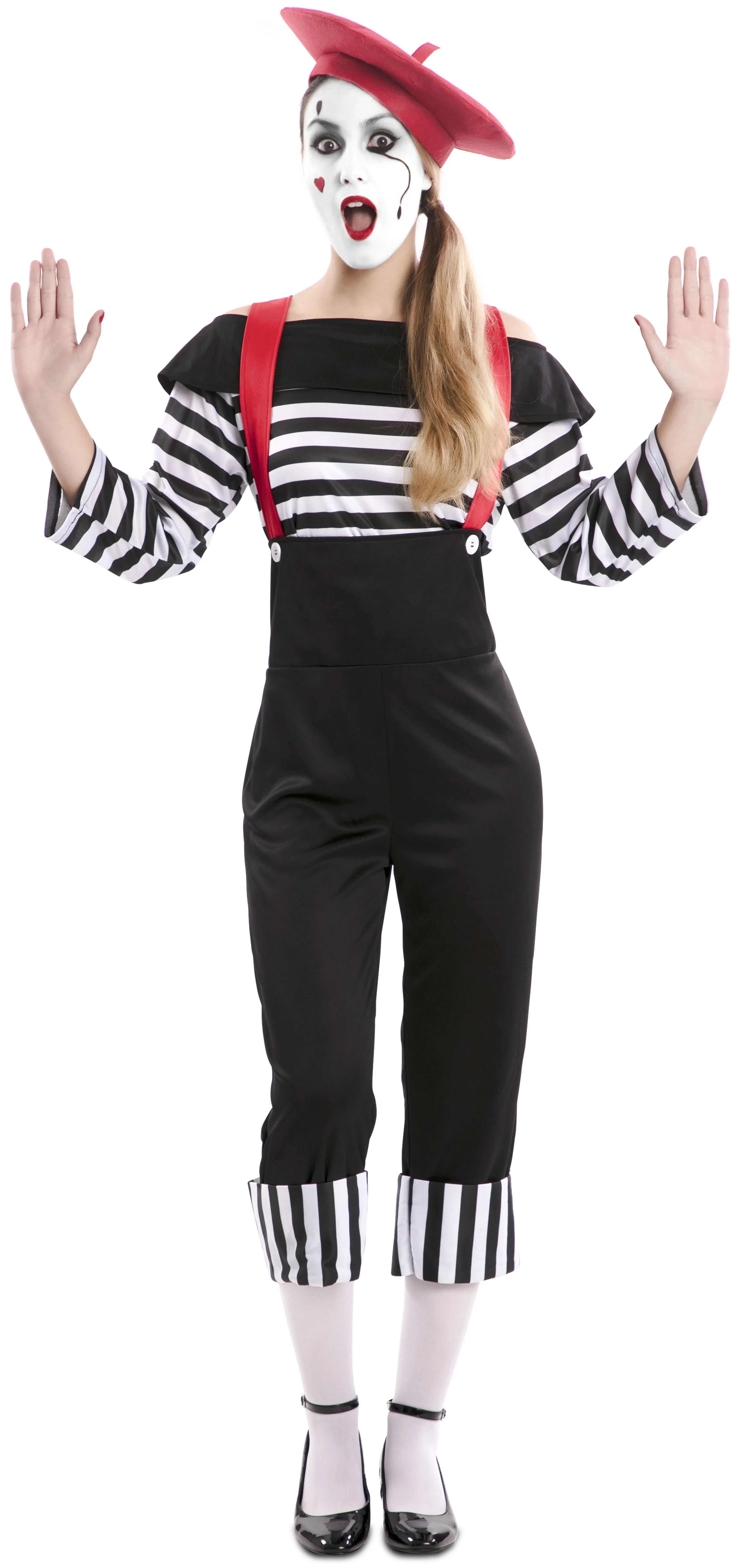 Disfraz de Mimo Divertido para Mujer Mimo EuroCarnavales