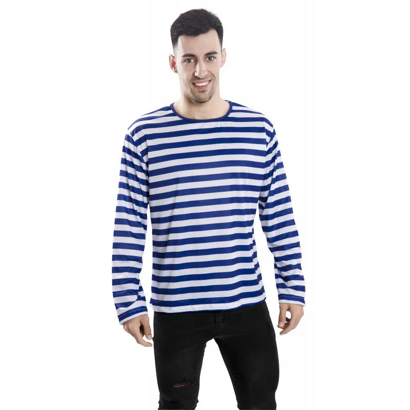 Camiseta de Rayas Azules y Blancas Chaquetas, Chalecos y Camisas EuroCarnavales