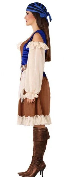 Disfraz de Pirata Azul Elegante para Mujer Piratas Atosa