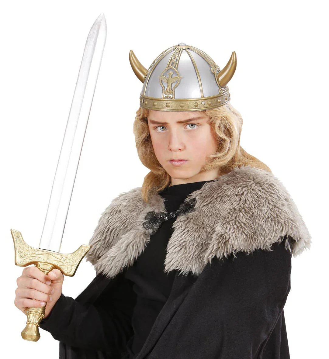 Casco de Vikingo con Cuernos Pequeños Complementos Vikingos Widmann