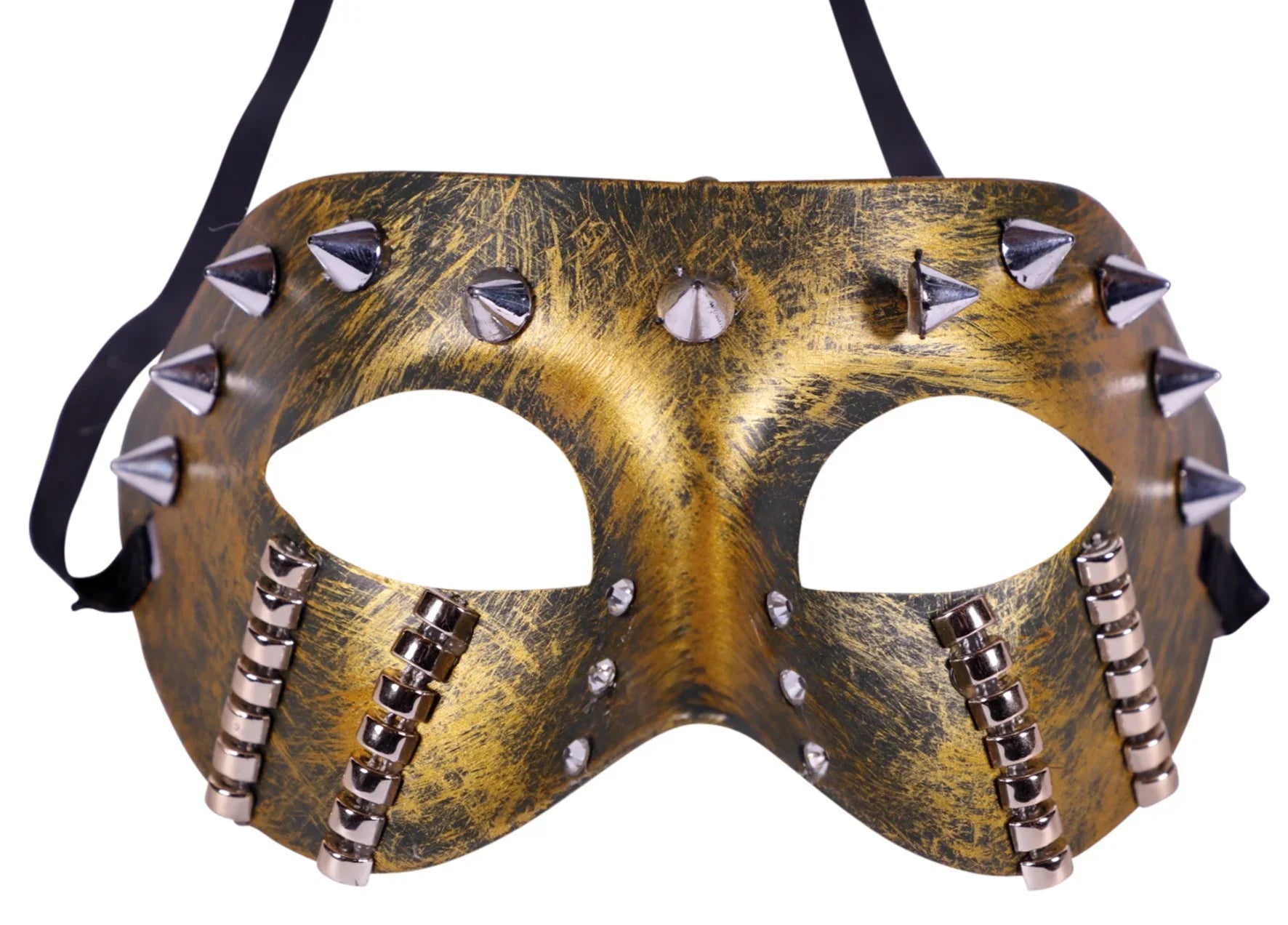 Antifaz Steampunk Dorado Decorado Steampunk EuroCarnavales