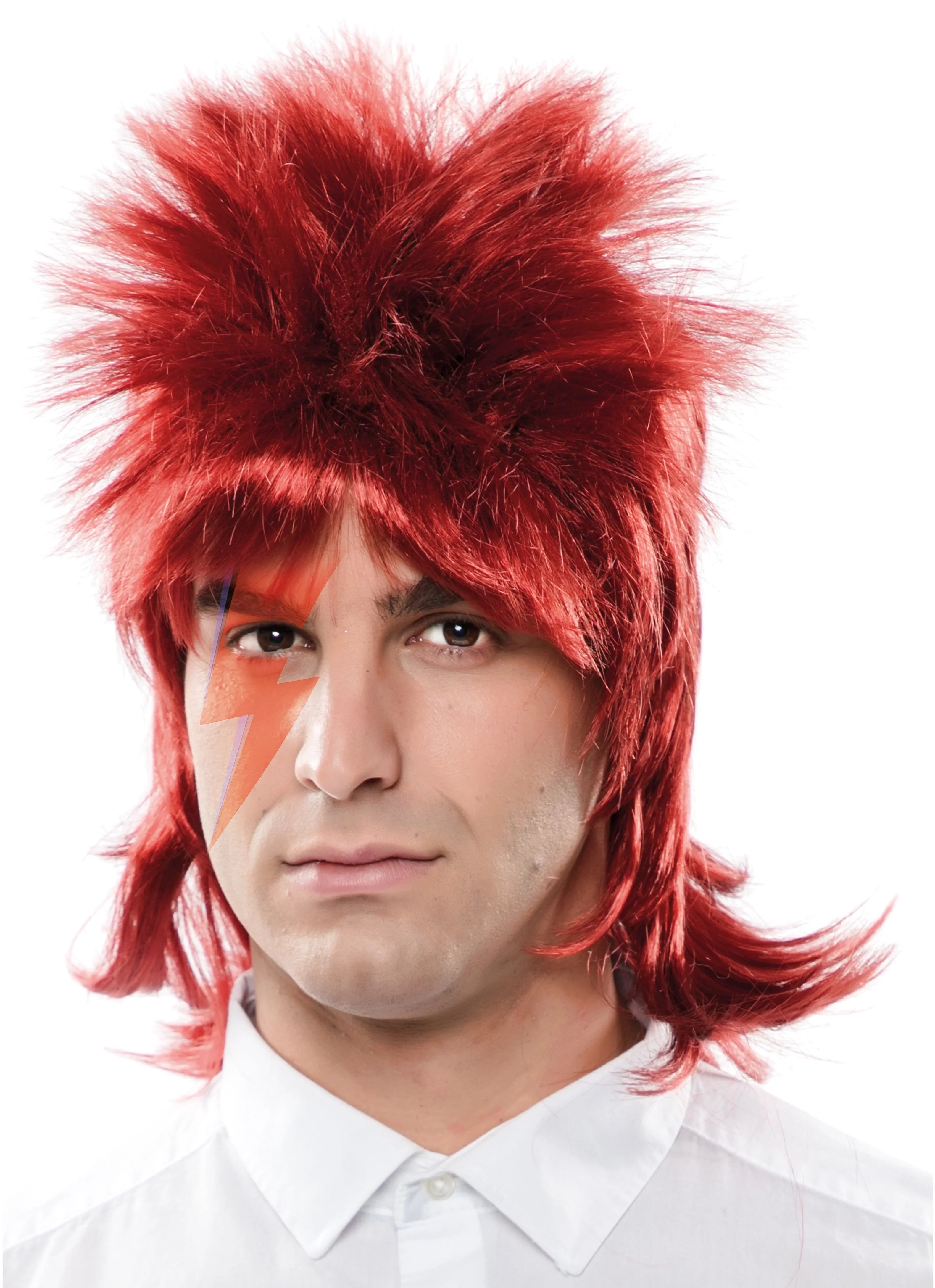 Peluca de David Bowie Pelirroja Músicos y Cantantes EuroCarnavales