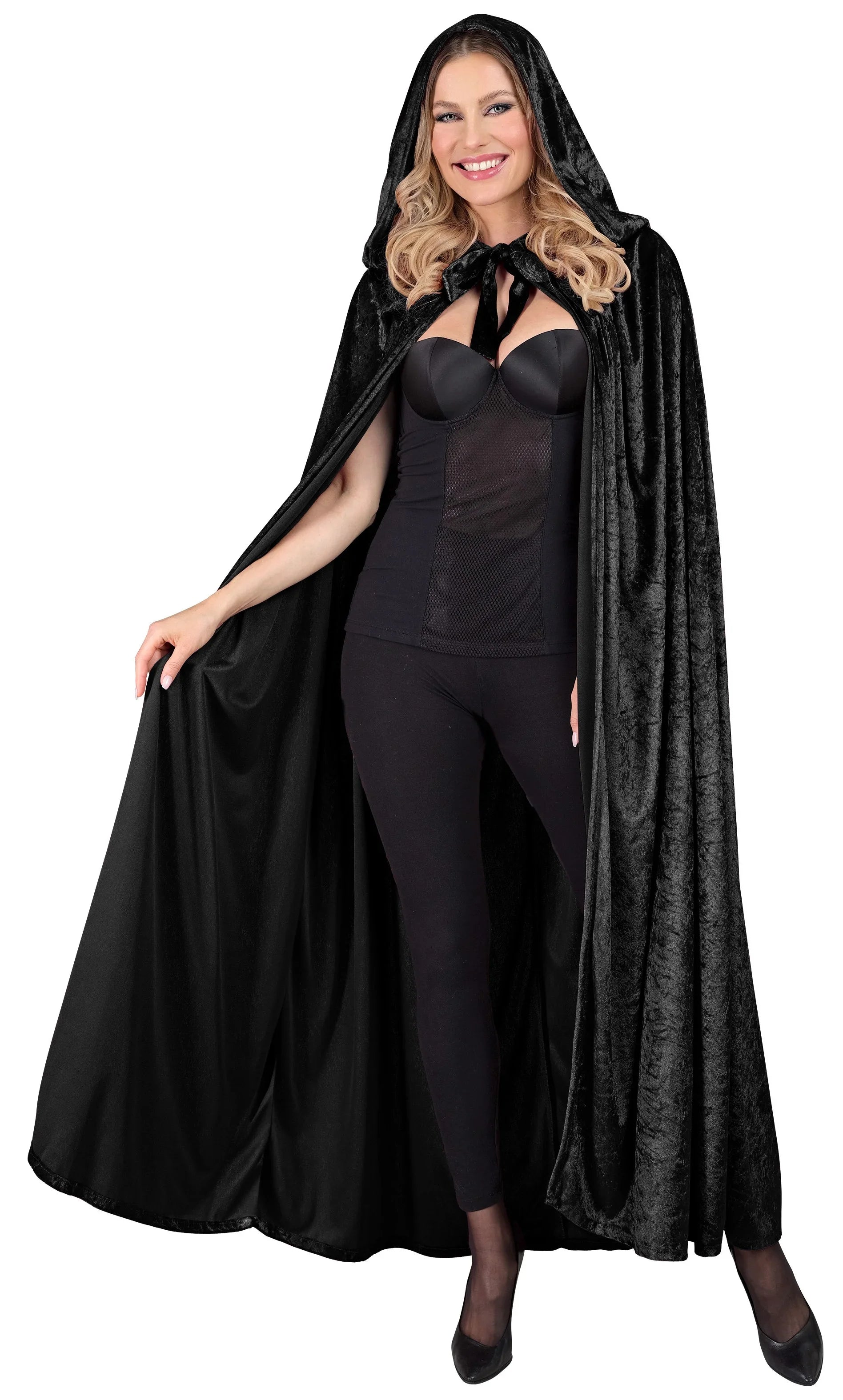 Capa Negra de Terciopelo con Capucha para Adulto Capas Widmann