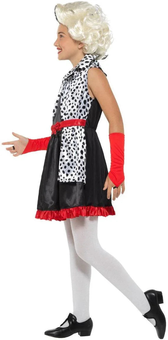 Disfraz de Cruela de Vil para Niña Cruella de Vil Smiffys