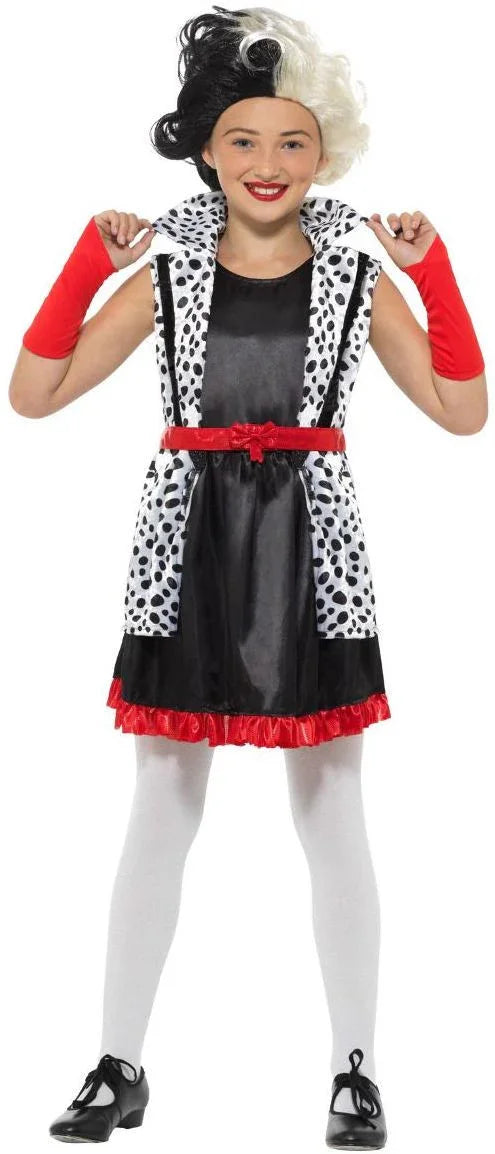 Disfraz de Cruela de Vil para Niña Cruella de Vil Smiffys
