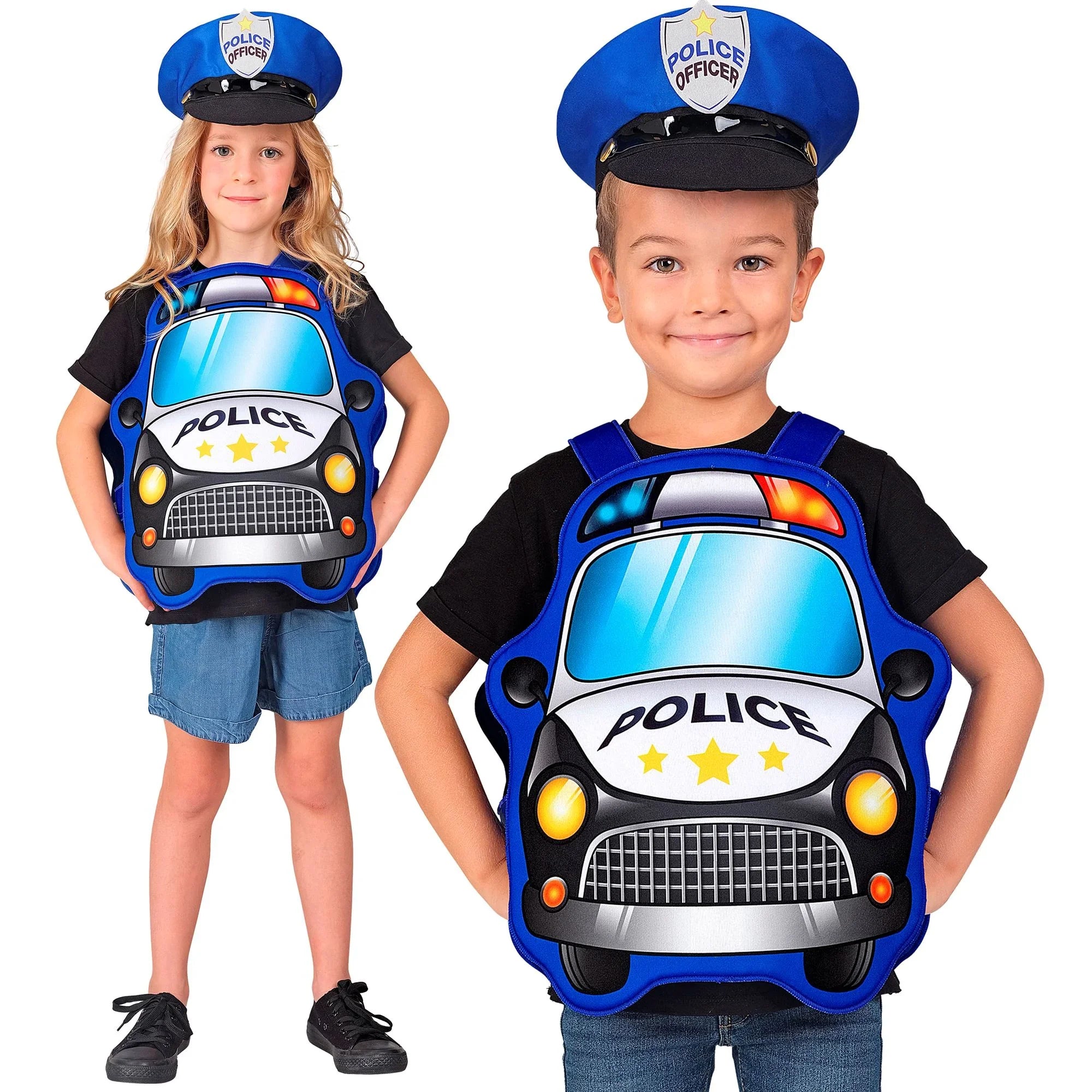 Disfraz de Policía con Coche Patrulla Infantil Policías Infantiles Widmann