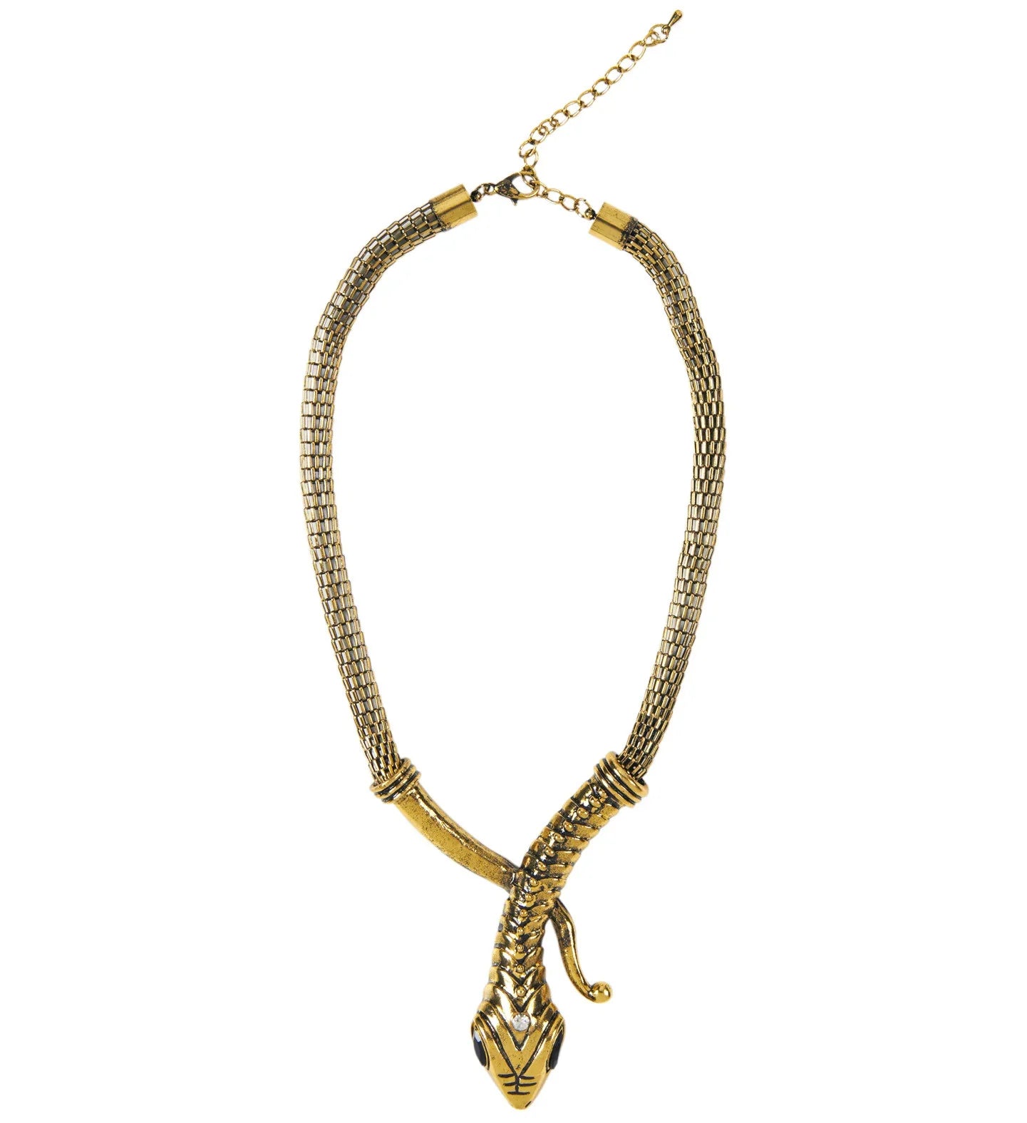 Collar de Egipcia con Forma de Serpiente Dorada Complementos Egipcios Widmann