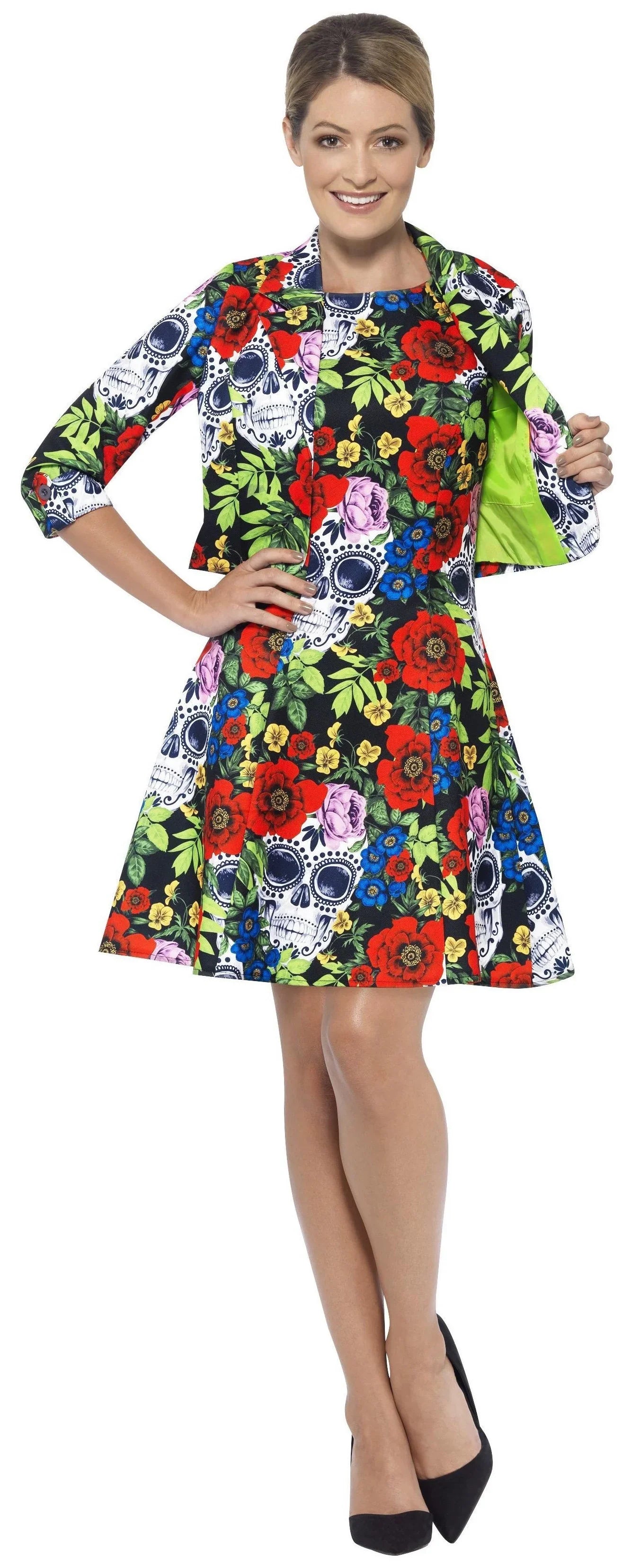 Vestido de Catrina Muerte Mexicana para Mujer Catrina Smiffys