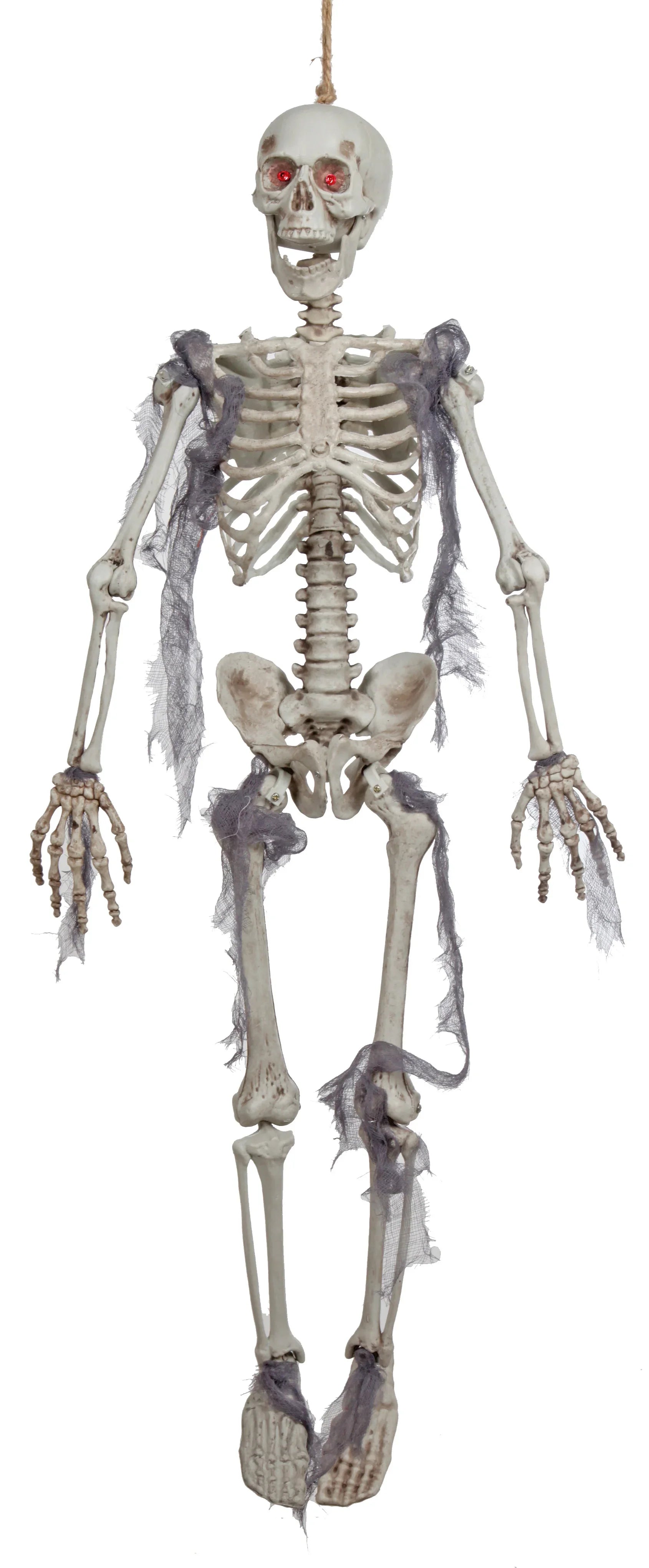 Esqueleto Colgado con Luz para Decoración Decoración Halloween EuroCarnavales