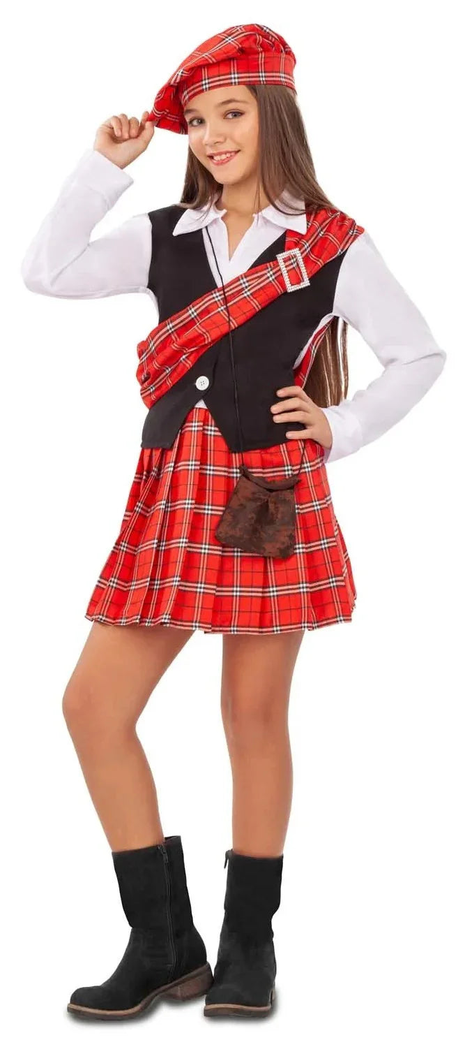 Disfraz de Escocesa para Niña Escocés Viving