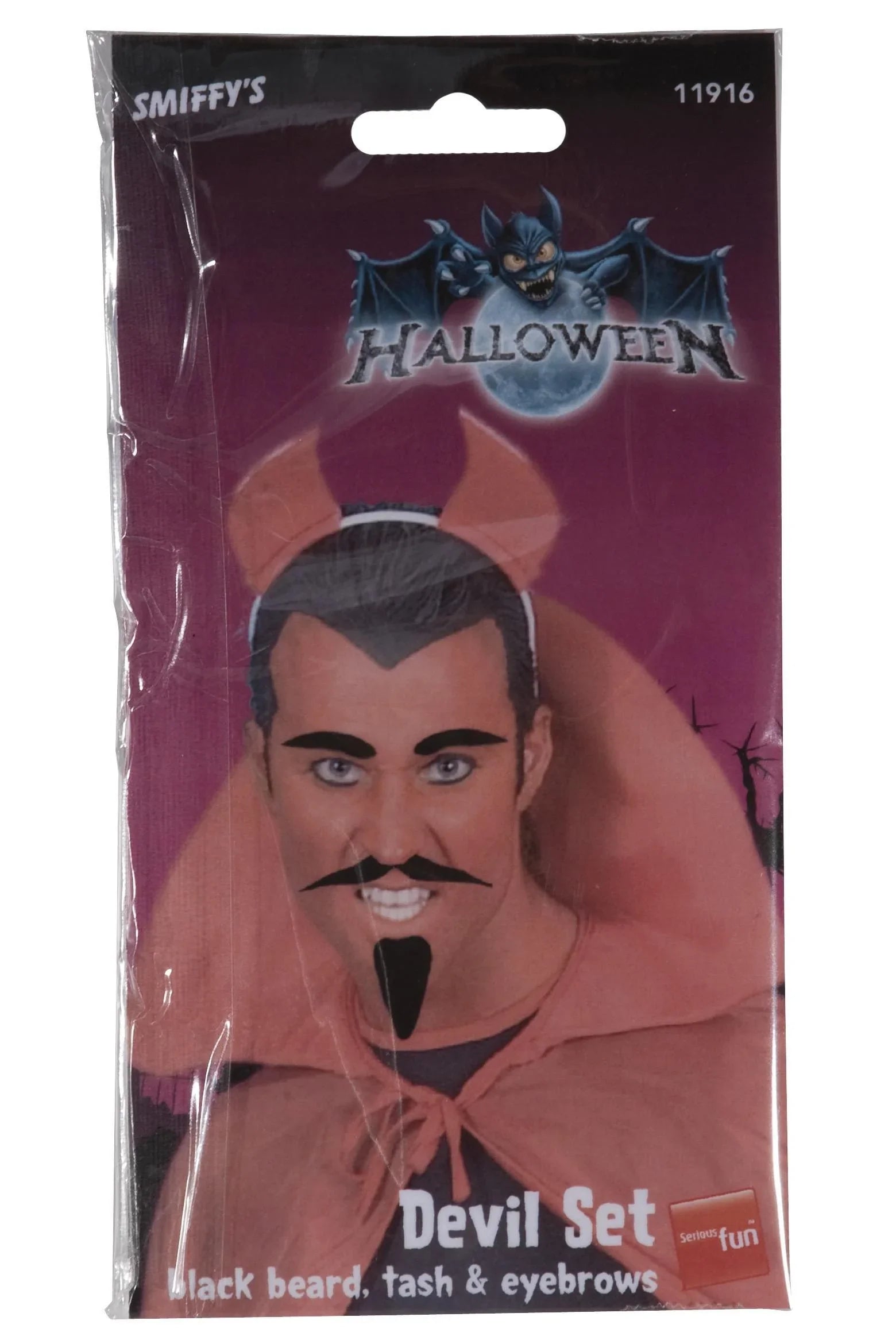 Bigote Negro con Perilla y Cejas Barbas y Bigotes Smiffys