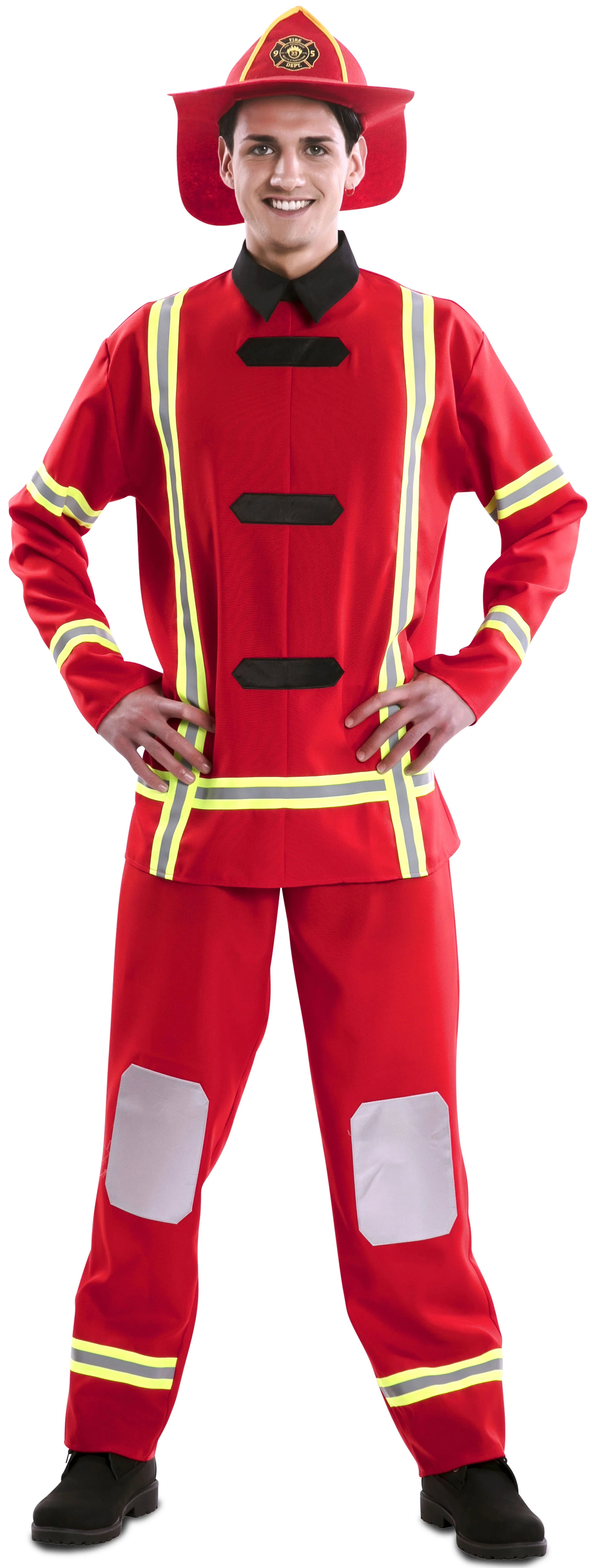 Disfraz de Bombero Rojo para Adulto Bombero EuroCarnavales