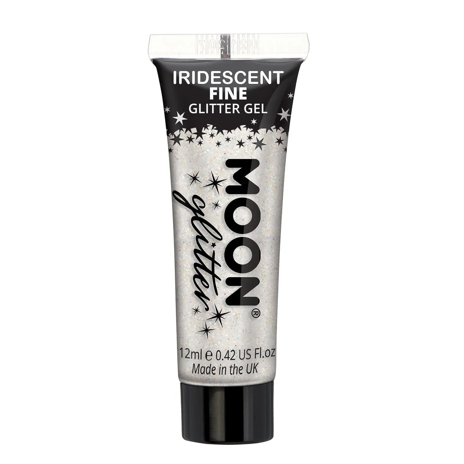 Gel de Purpurina Iridiscente Fina en Colores Purpurina y Escarcha Smiffys Blanco