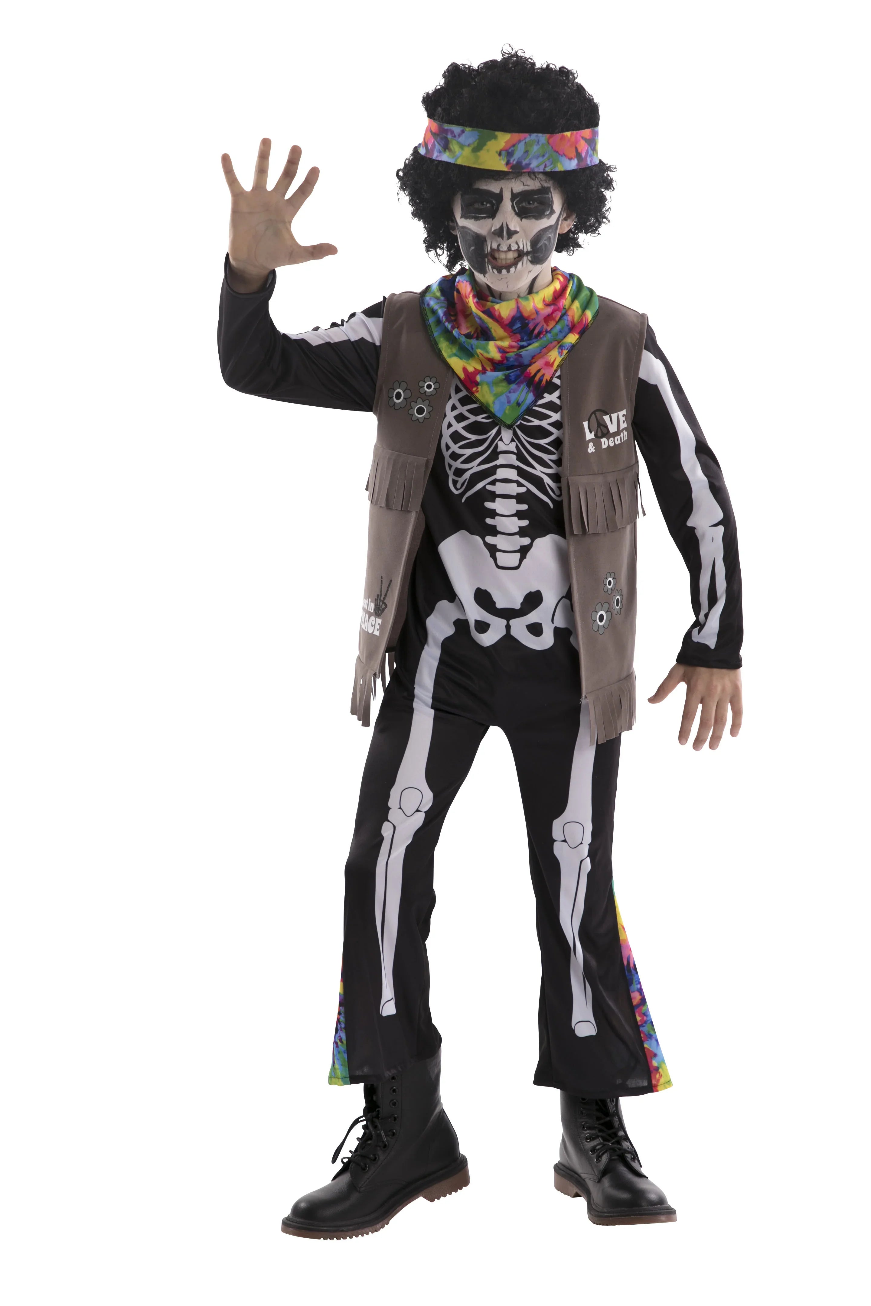 Disfraz de Esqueleto Hippie Infantil Esqueletos EuroCarnavales