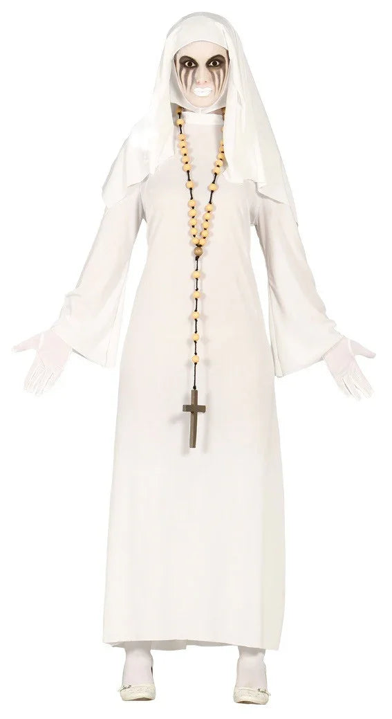 Disfraz de Monja Fantasma Blanca para Mujer Monjas Guirca