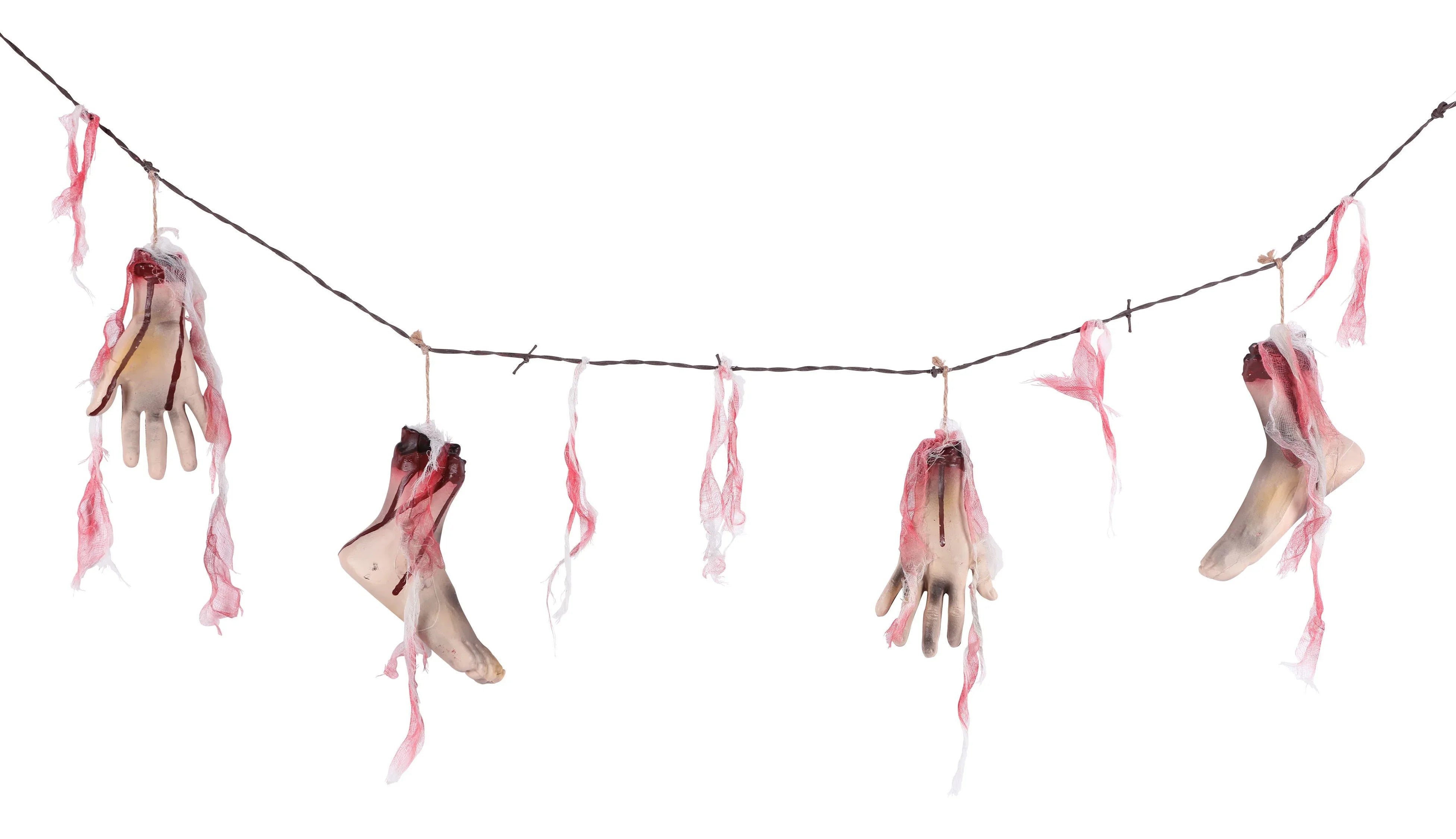 Guirnalda con Pies y Manos Cortadas para Halloween Guirnaldas EuroCarnavales