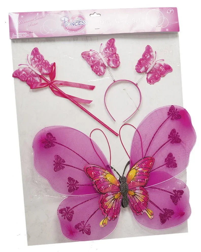 Kit de Mariposa Rosa Infantil Mariposa EuroCarnavales