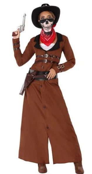 Disfraz de Vaquera con Abrigo Largo para Mujer Vaquero Atosa