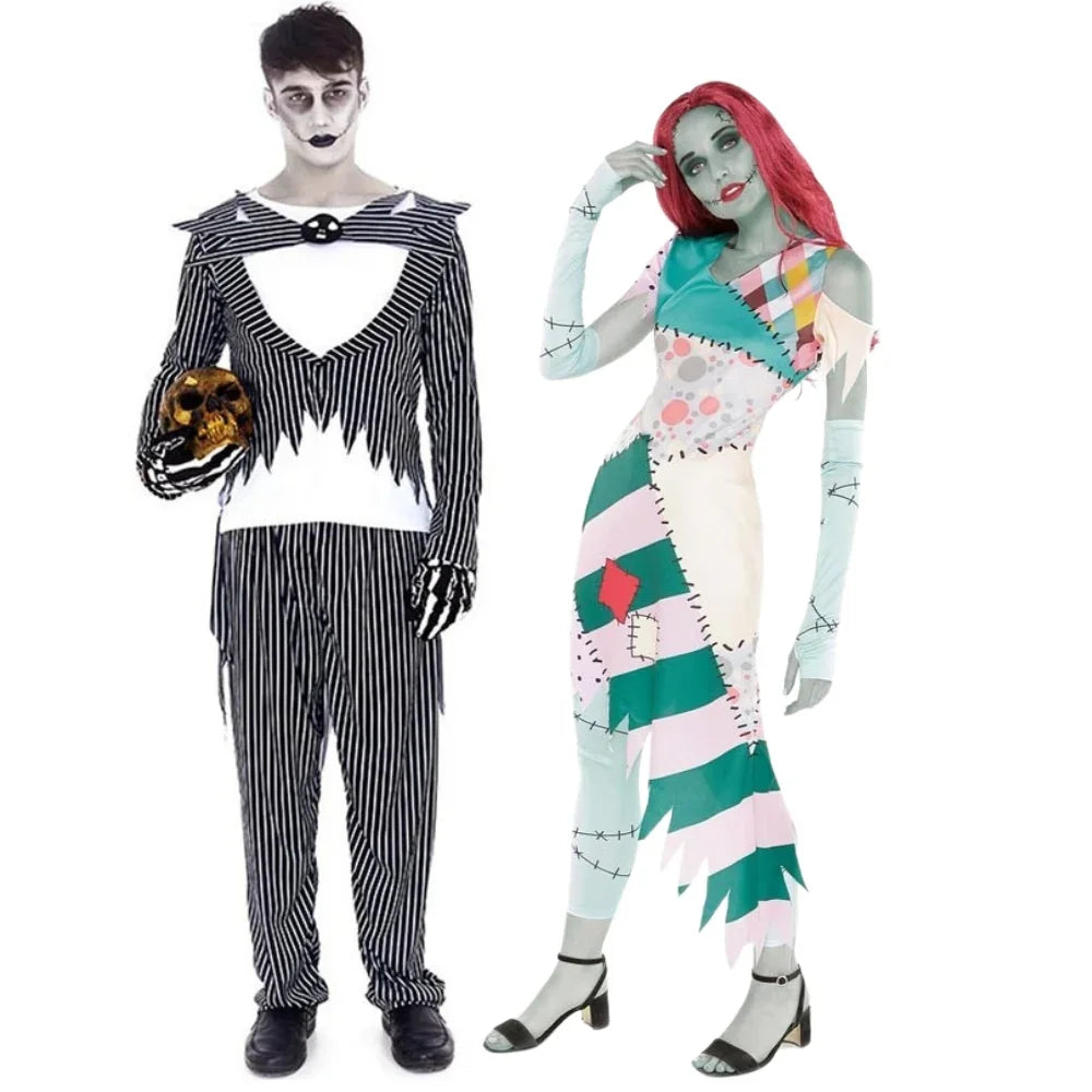 Disfraces en Pareja de Jack Skellington y Sally Pesadilla Antes de Navidad Disfraces Simon