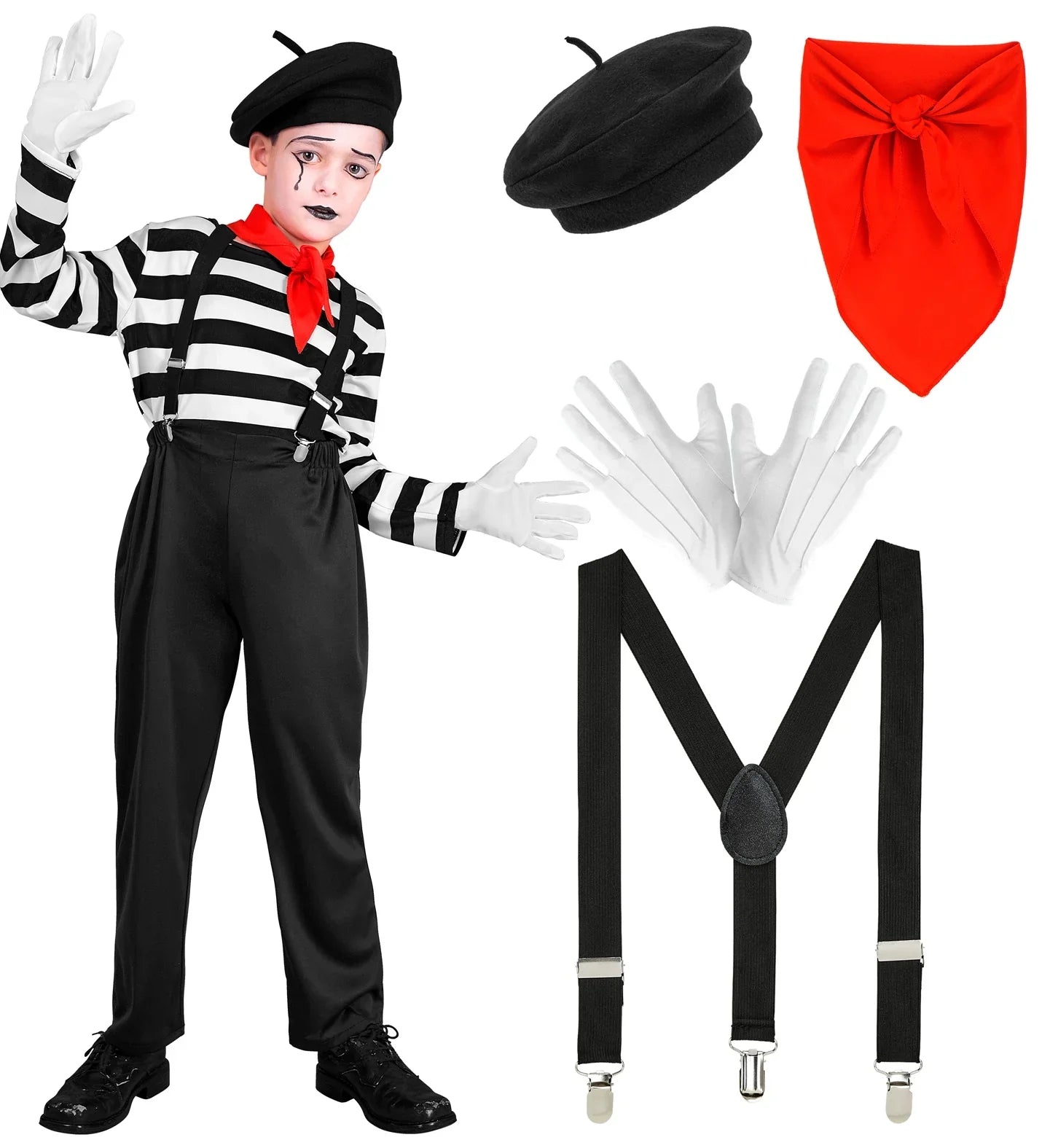 Disfraz de Mimo Clásico para Niño Mimos Infantiles Widmann