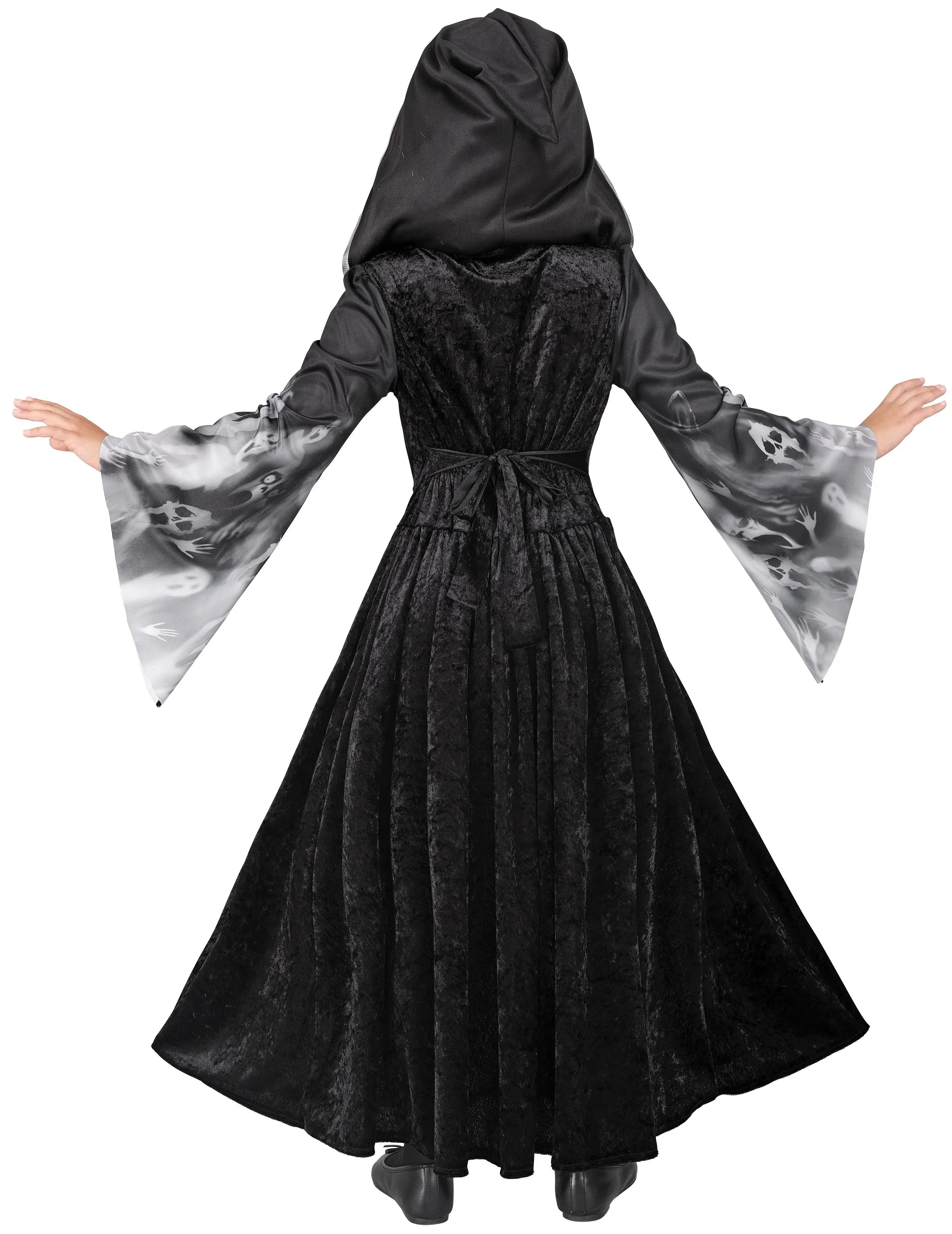Disfraz de Bruja Nigromante con Capucha para Niña Hechiceras y Brujos Medievales Widmann