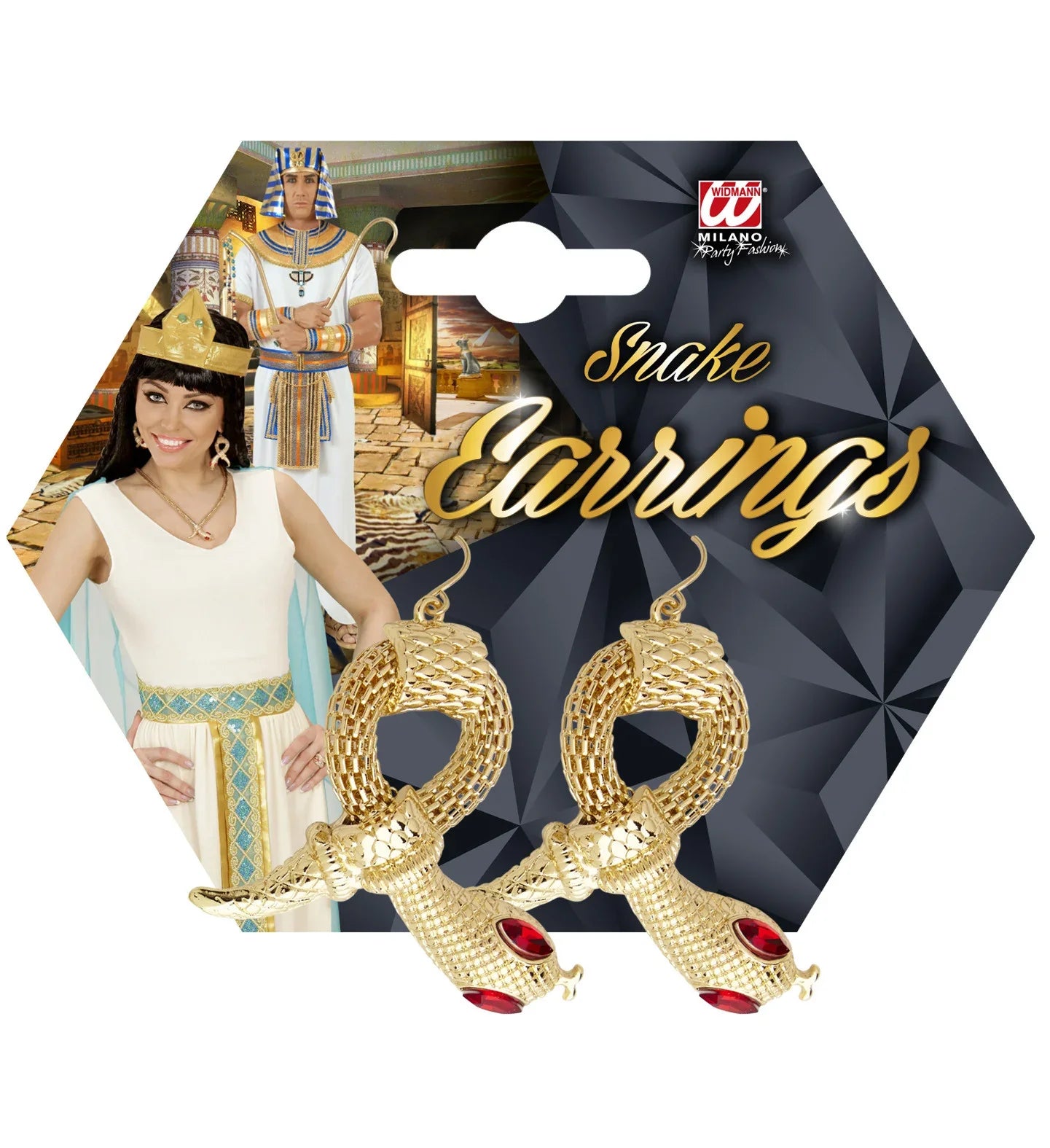 Pendientes de Egipcia Dorados con Forma de Serpiente Complementos Egipcios Disfraces Simon