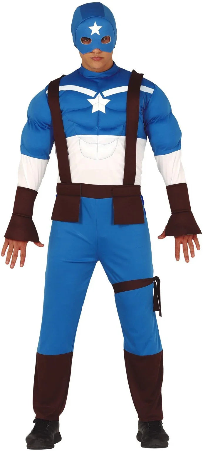 Disfraz de Capitán Estrella para Adulto Superhéroe Guirca