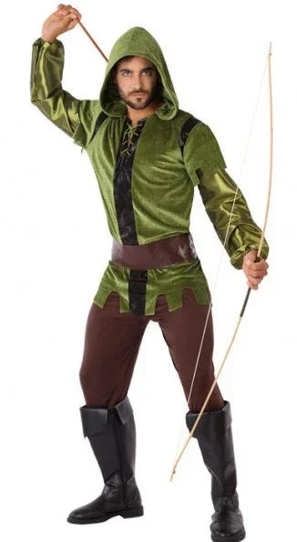 Disfraz de Arquero Medieval del Bosque para Hombre Robin Hood y Arquero Atosa
