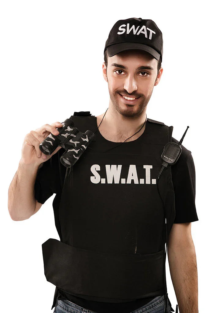 Walkie Talkie de Policía con Altavoz de Hombro Complementos Polis y Presos EuroCarnavales