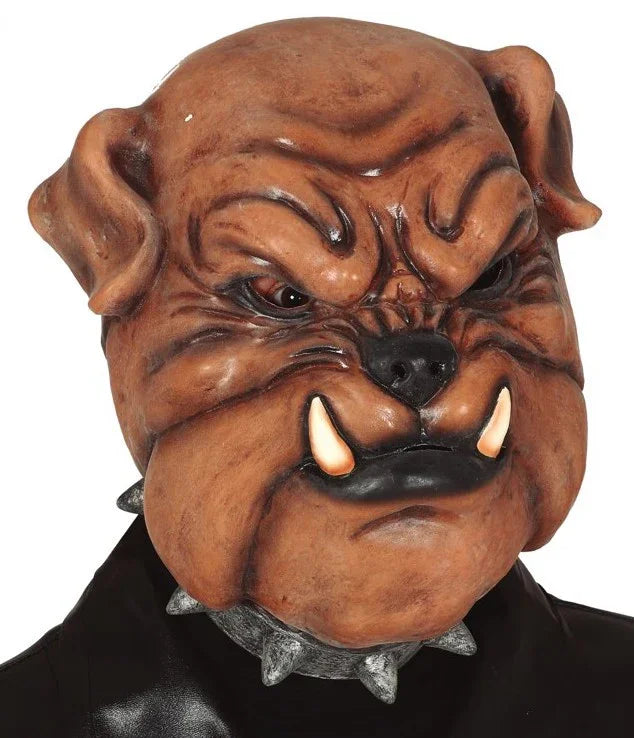 Máscara de Perro Bulldog de Látex Perro Guirca