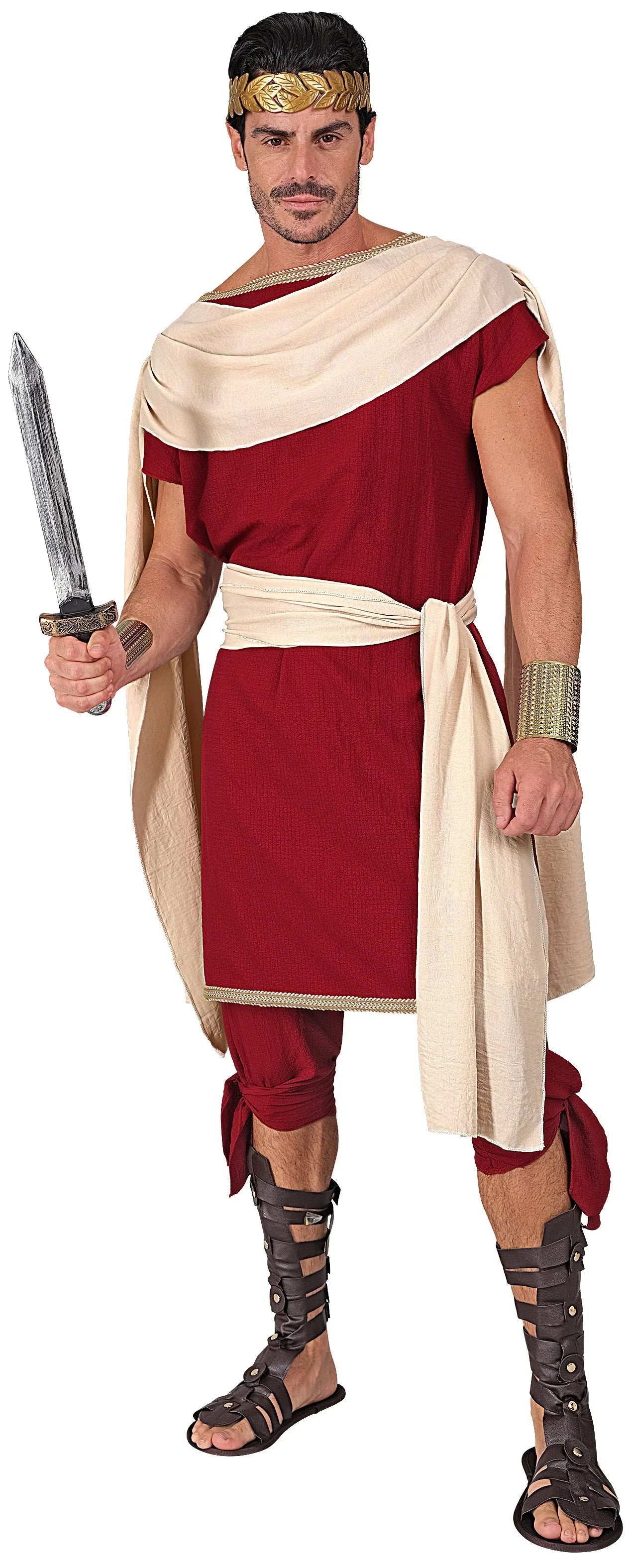 Disfraz de Príncipe Romano Granate para Hombre Romanos y Griegos Widmann