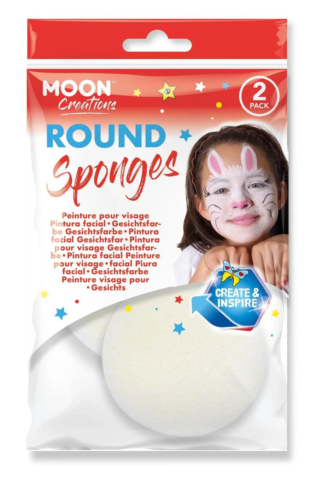 Esponjas Redondas de Espuma para Maquillaje Accesorios de Maquillaje Smiffys