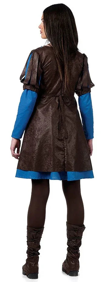 Disfraz de Princesa Medieval Azul Corto para Mujer Princesas y Damas Medievales Limit Sport