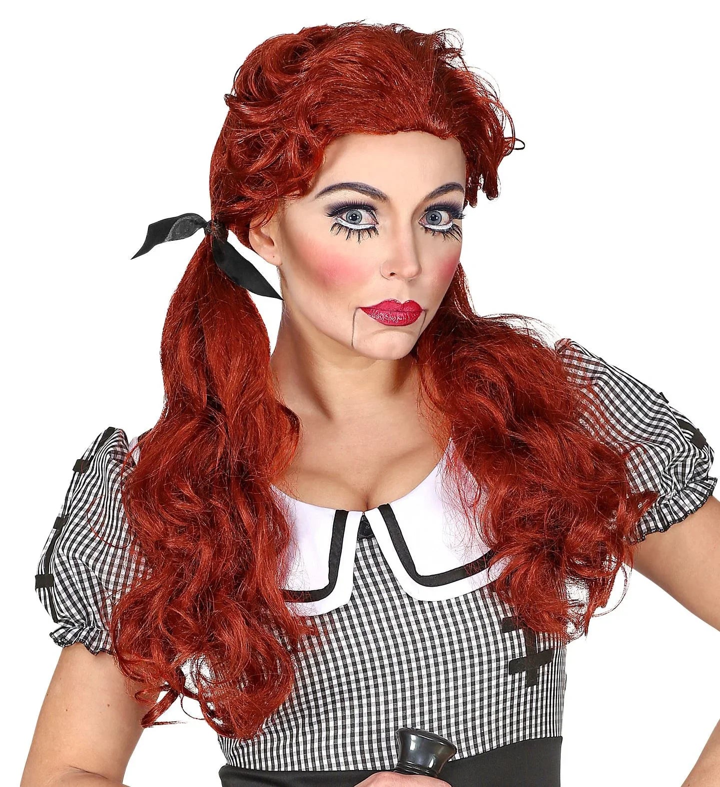 Peluca de Muñeca Asesina Pelirroja con Coletas Pelucas Pelirrojas Widmann