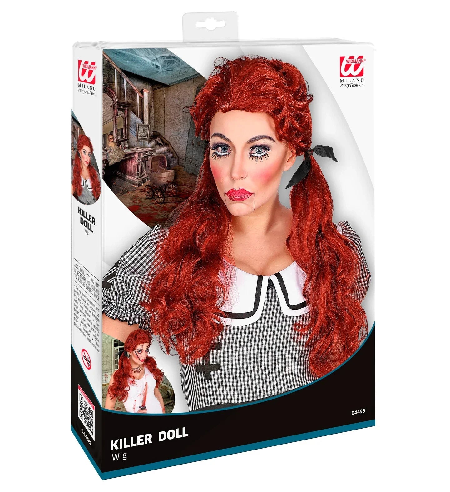 Peluca de Muñeca Asesina Pelirroja con Coletas Pelucas Pelirrojas Widmann