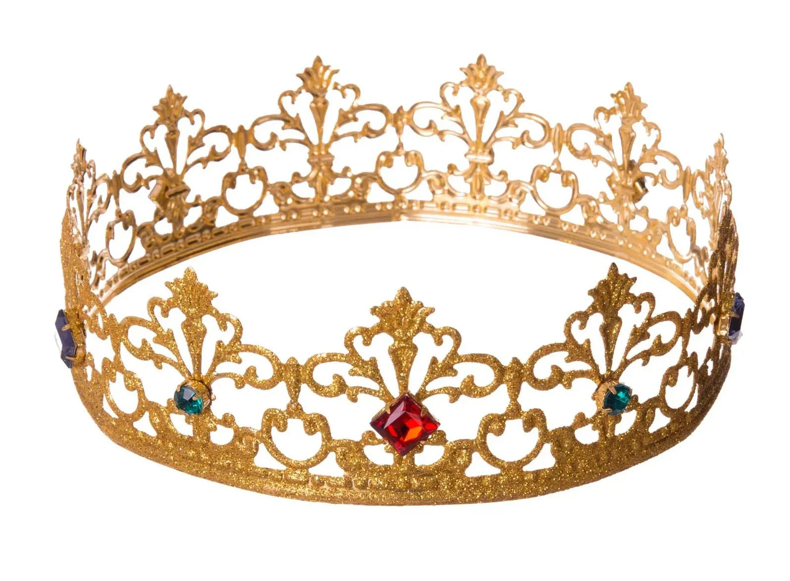 Corona de Rey Mago de Metal con Piedras Preciosas Coronas y Tiaras Viving