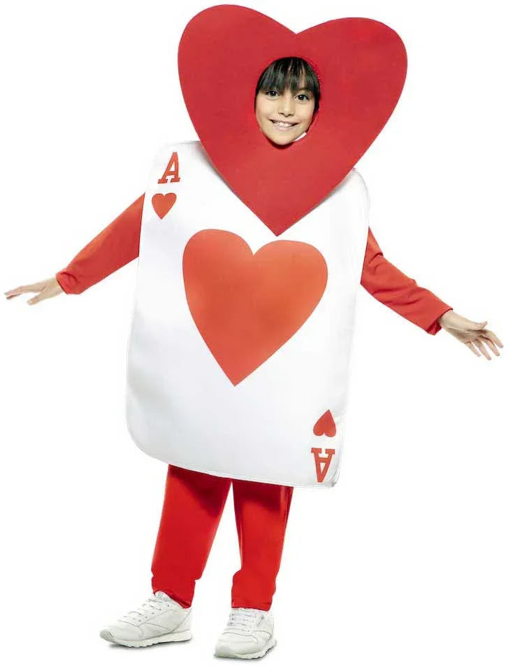 Disfraz de Carta As de Corazones Infantil Cartas Poker EuroCarnavales