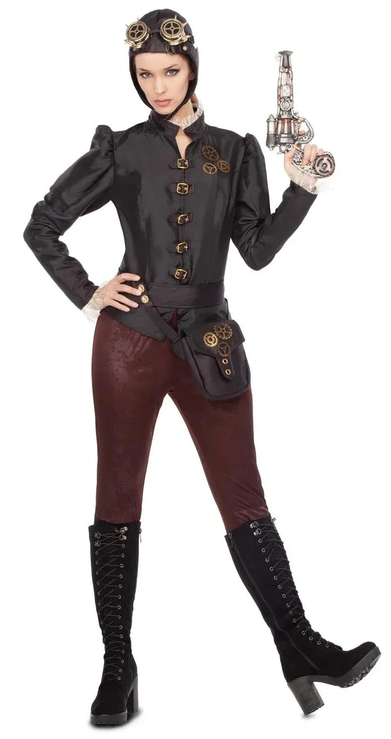 Disfraz de Aviadora Steampunk para Mujer Steampunk Viving