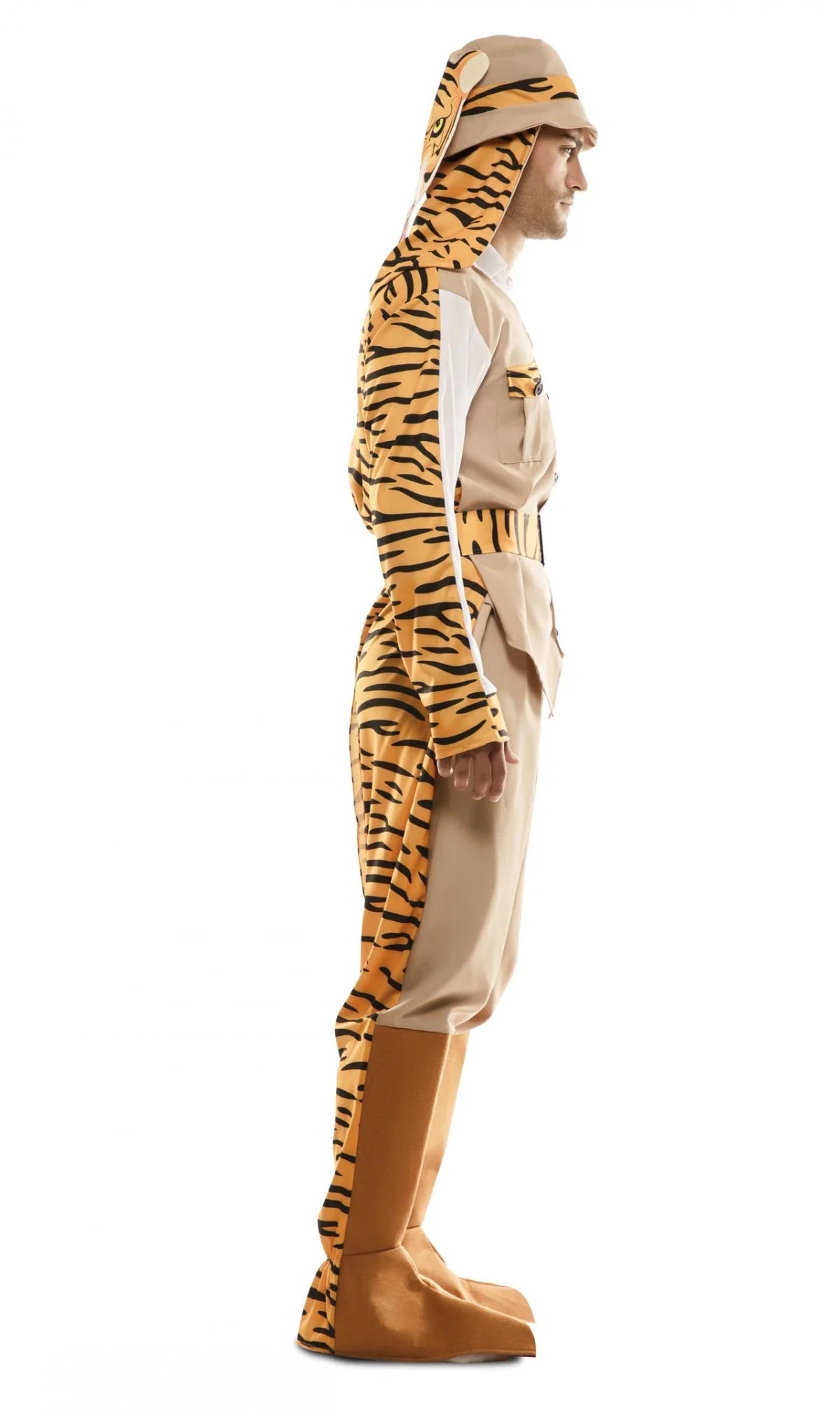 Disfraz Doble de Cazador y Tigre para Adulto Exploradores EuroCarnavales