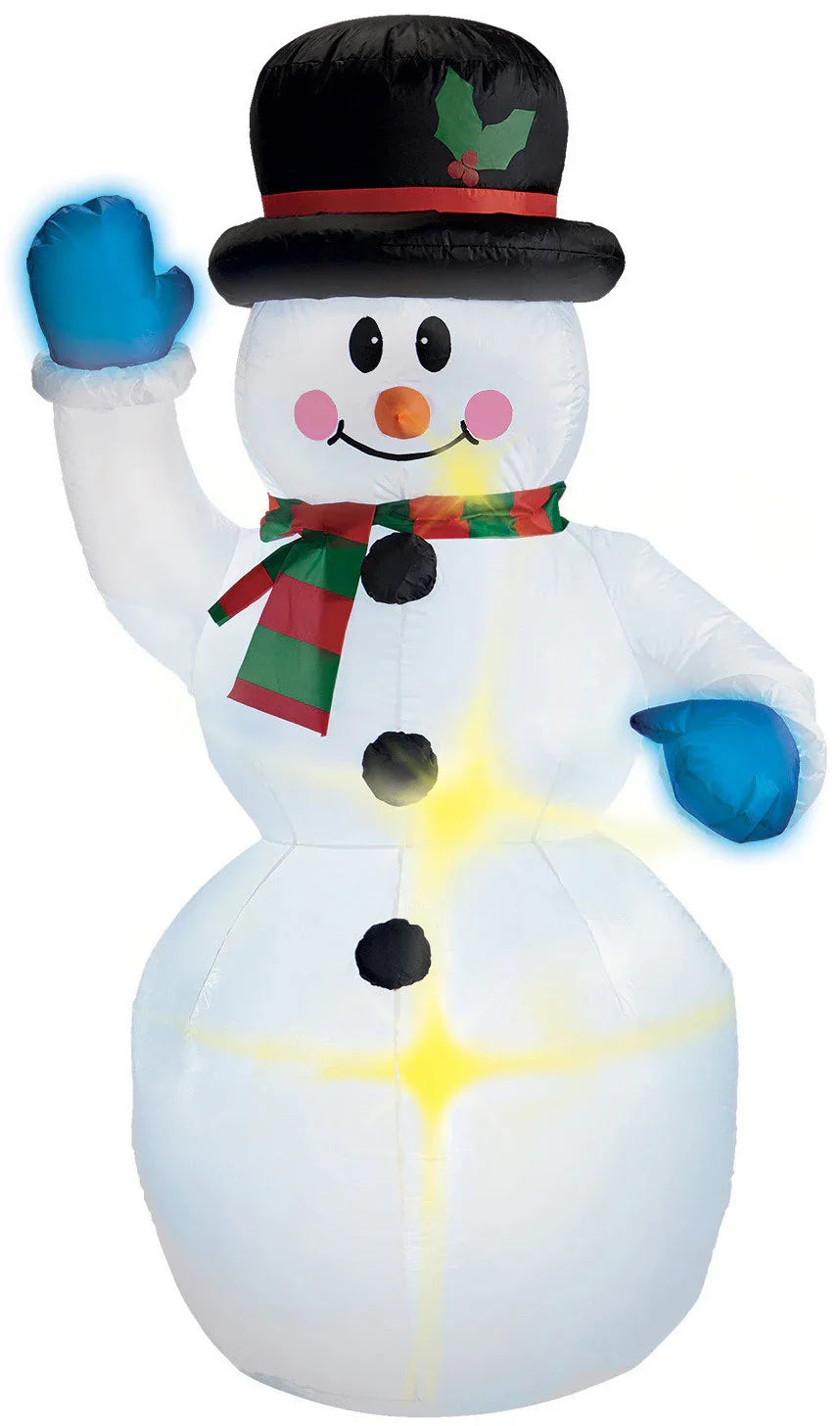 Muñeco de Nieve Hinchable de Decoración Complementos Navidad Widmann