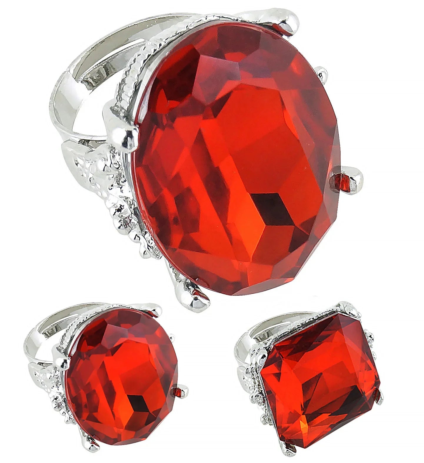 Anillos rojos en distintas formas Joyas y Bisutería Widmann