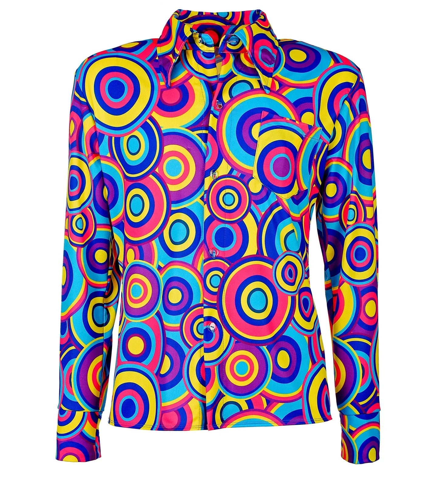 Camisa Disco Años 70 Psicodélica para Hombre Disco Widmann