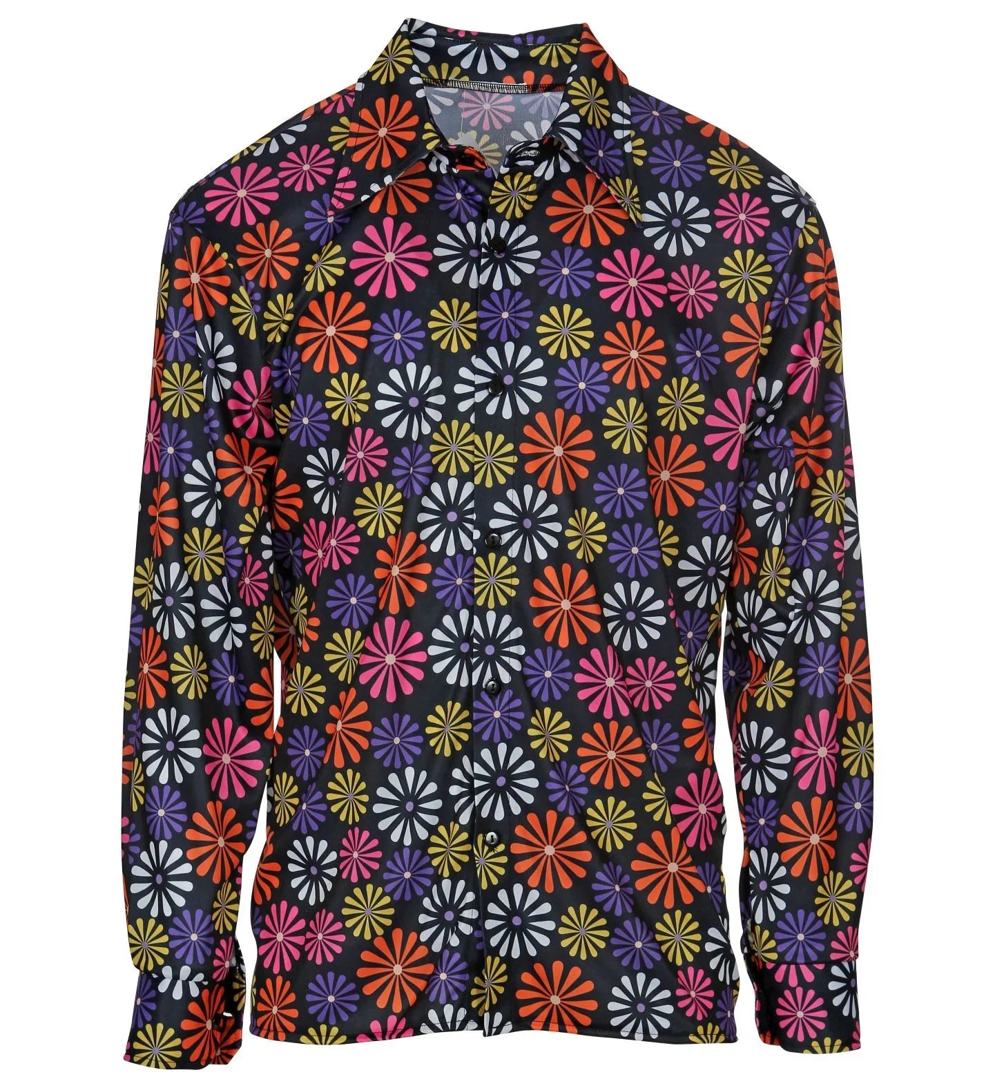 Camisa Hippie con Flores de Colores para Hombre Complementos Hippies Widmann