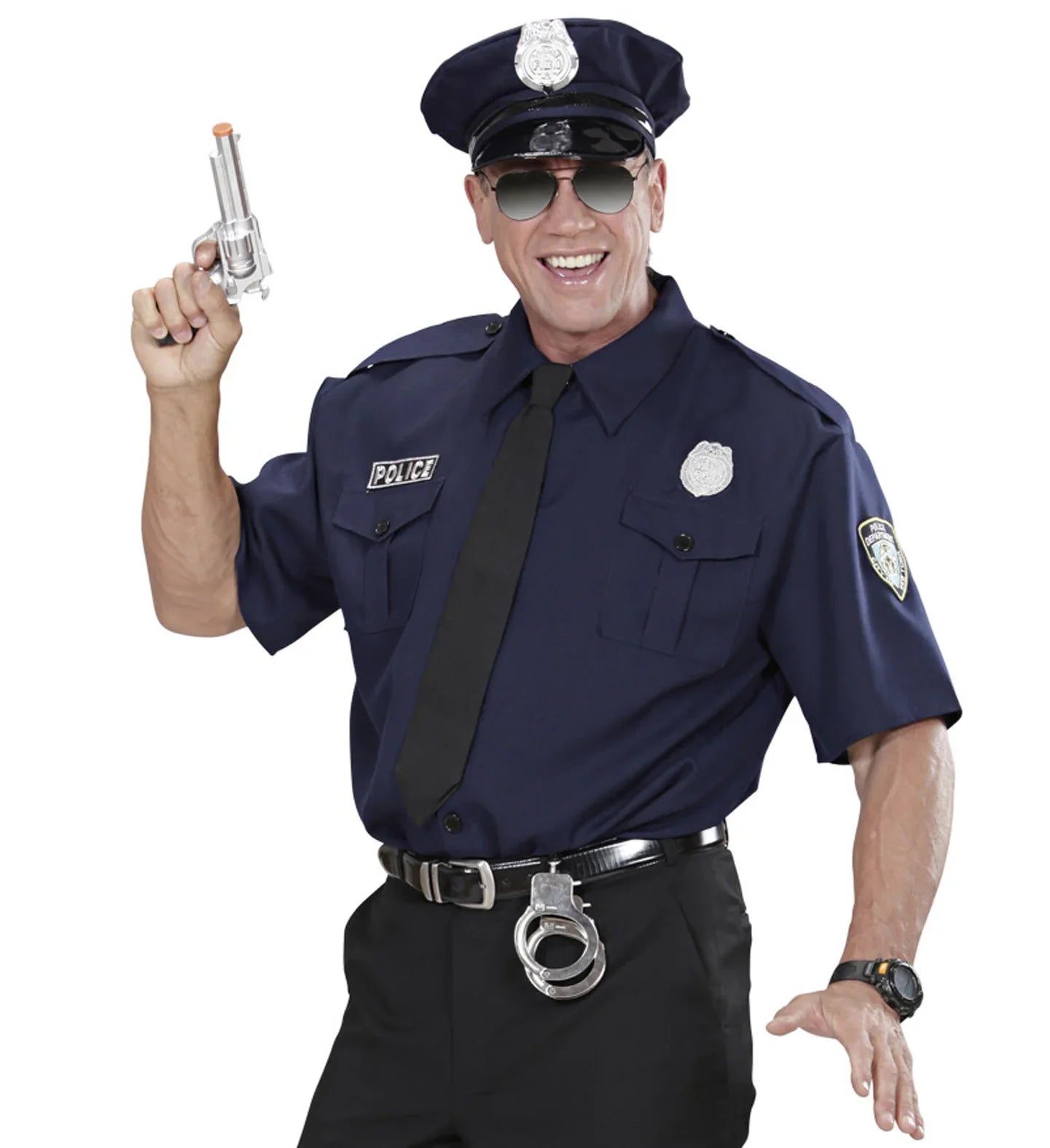 Set de Policía con Camisa, Corbata y Sombrero Policía Widmann