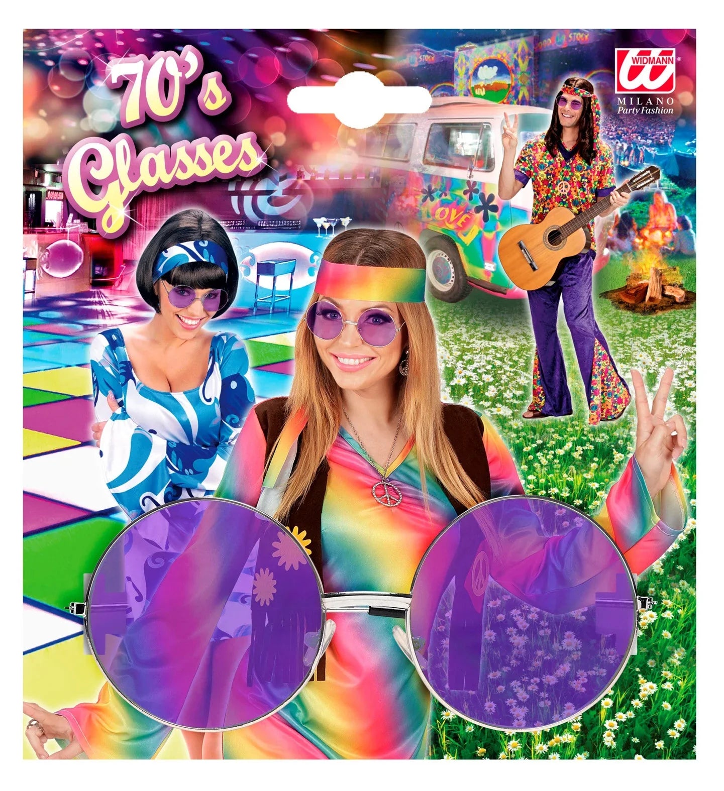Gafas Hippies Violeta Estilo Años 70 Gafas Hippies Redondas Widmann