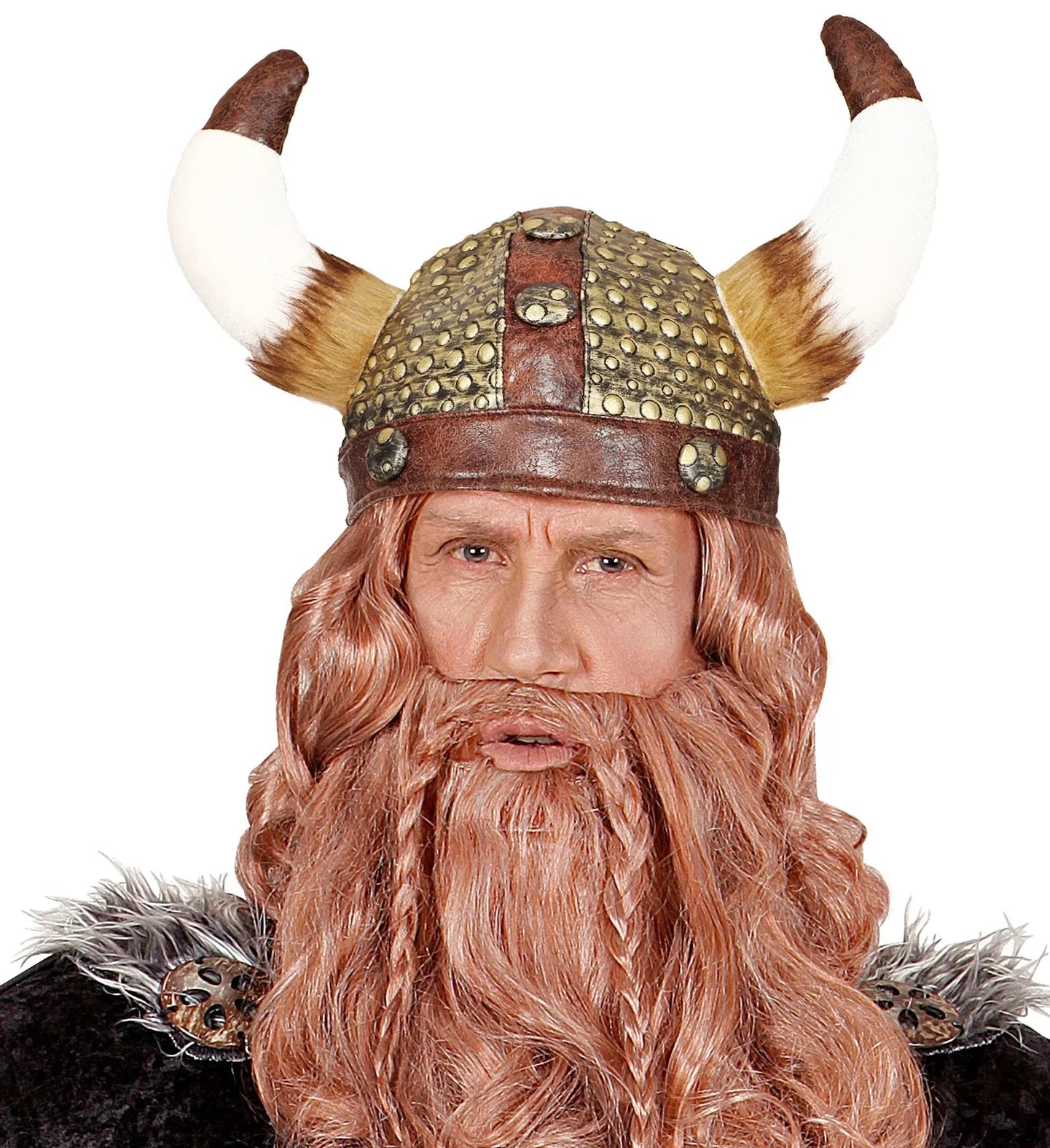 Casco Vikingo con Cuernos de Polipiel Complementos Vikingos Widmann