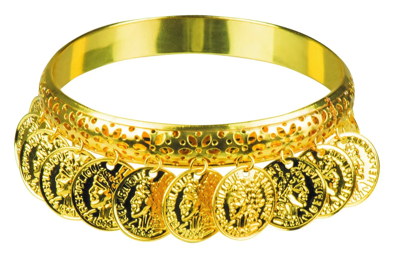 Pulsera de Gitana Zíngara con Monedas Doradas Gitanas Fycar Complementos