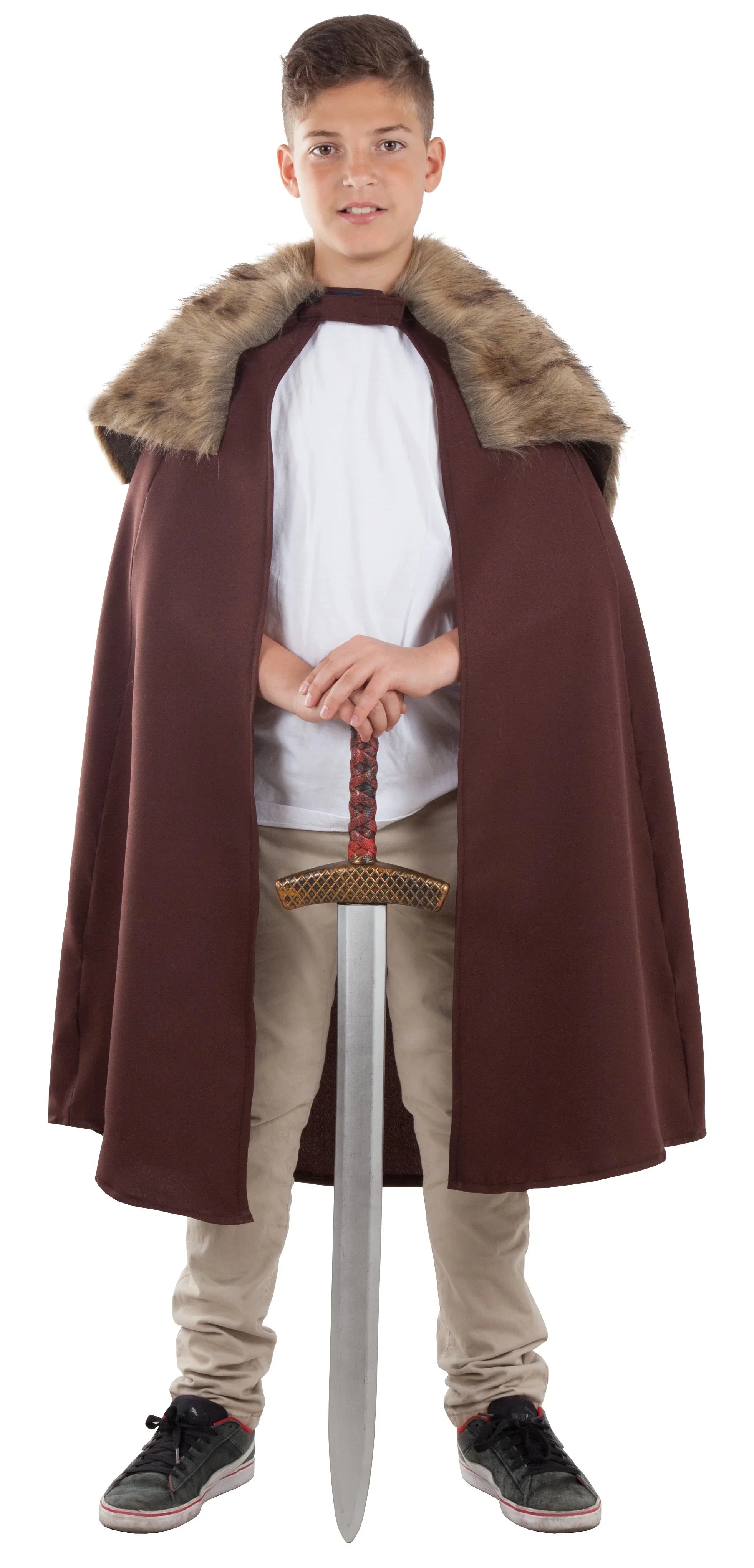 Capa de Vikingo Marrón Infantil con Pelo Capas Fycar