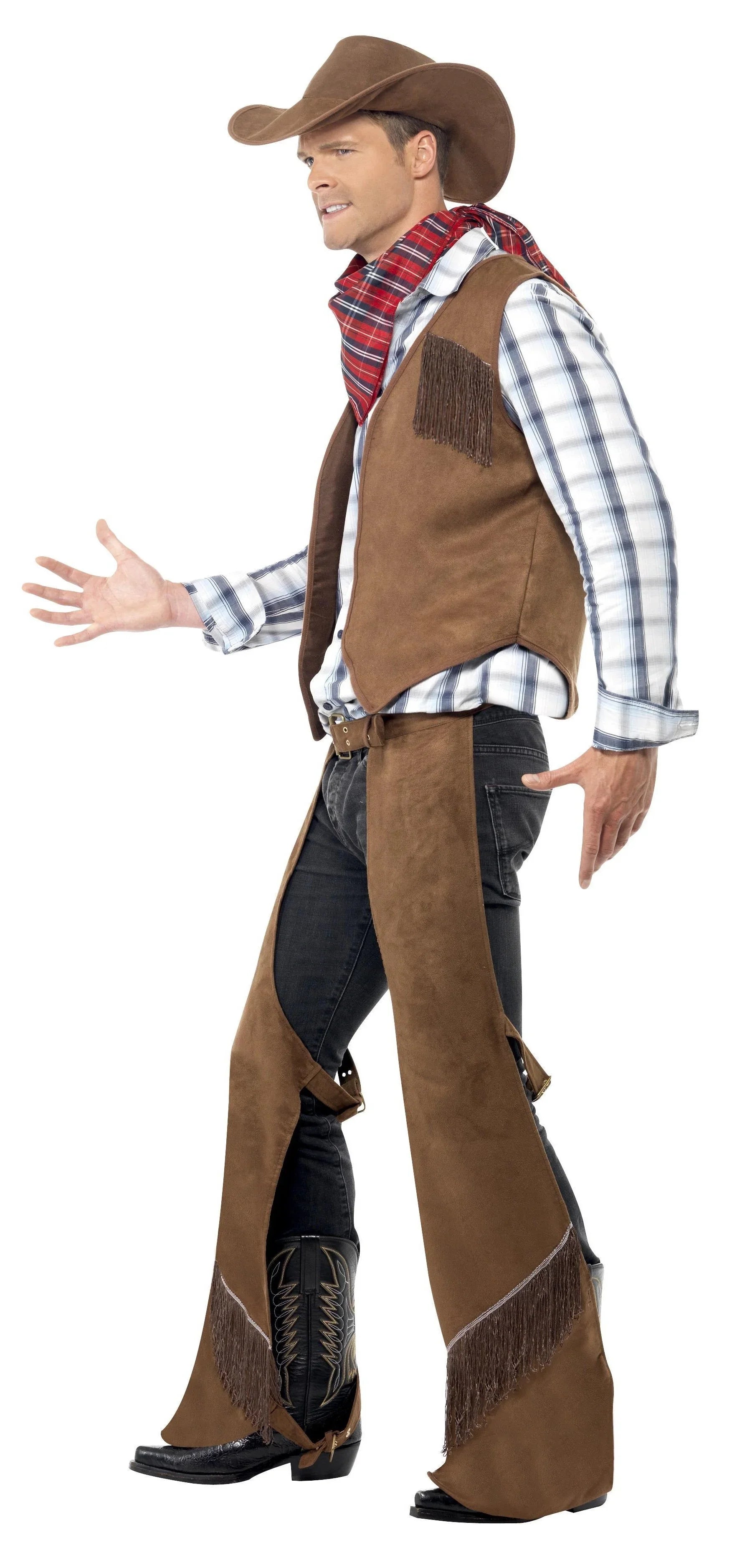 Disfraz de Vaquero con Chaleco para Hombre Vaquero Smiffys