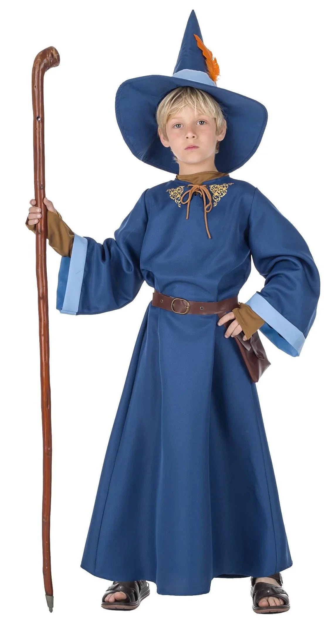 Disfraz de Mago Merlín Azul Infantil Magos y Hechiceros Kimokawaii